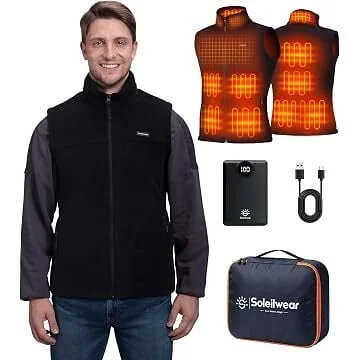 Soleilwear Men's 9-Zone Heated Vest