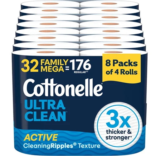 Cottonelle Ultra Clean Toilet Paper (32 Mega Rolls)