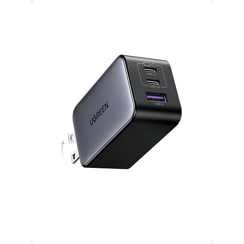 Ugreen Nexode 3-in-1 65W 3-Port GaN Fast USB-C Charger Block