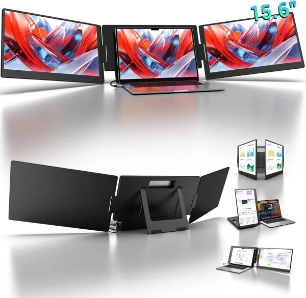KYY X90D 15.6" 1080p IPS USB-C Dual Portable Monitor Laptop Extender