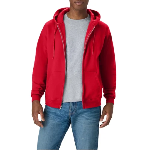 Hanes Men's Zip-Up Ecosmart Fleece Hooded Sweatshirt