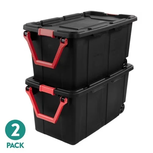 Sterilite 40-Gallon Wheeled Plastic Extra Large Storage Bin (2-Pack)