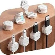 Flylead Silicone Cord Organizer Magnetic Cable Clips (8-Pack)