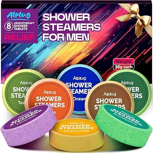 Alplug Men's Aromatherapy Shower Steamers (8-Pack)