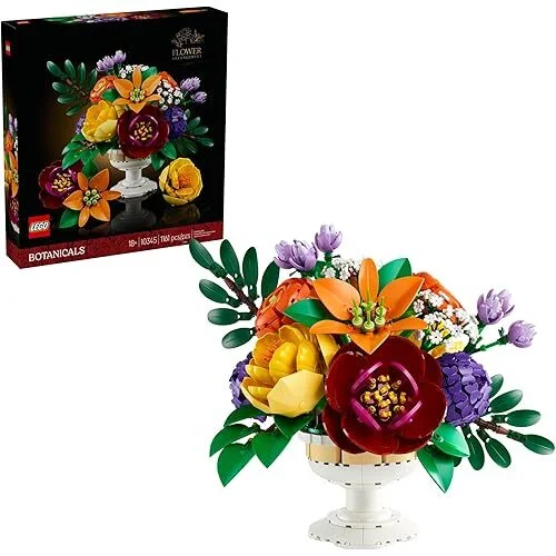 LEGO Botanicals Artificial Flower Arrangement Building Set (10345, 1161-Piece)