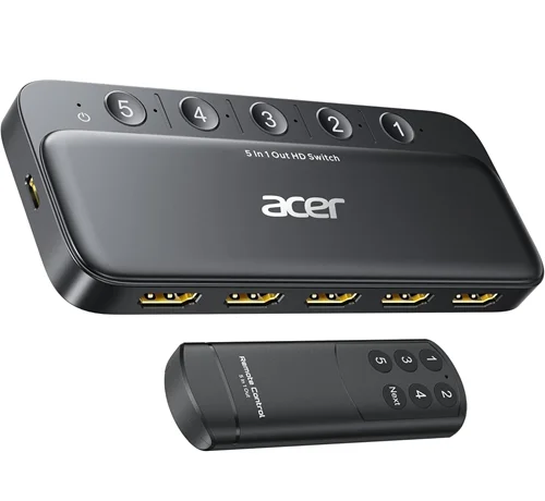 Acer 5-in-1 Out HDMI 2.0 4K@60Hz HDMI Switch with Remote