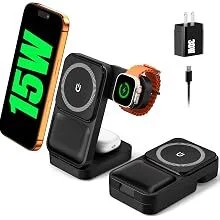 Eddibox 3-in-1 15W Foldable Magnetic Wireless Charging Station