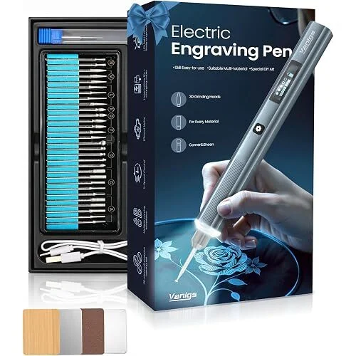 Vanlgs 5-Speed Rechargeable Engraving Pen with LED Light (31-Bits)