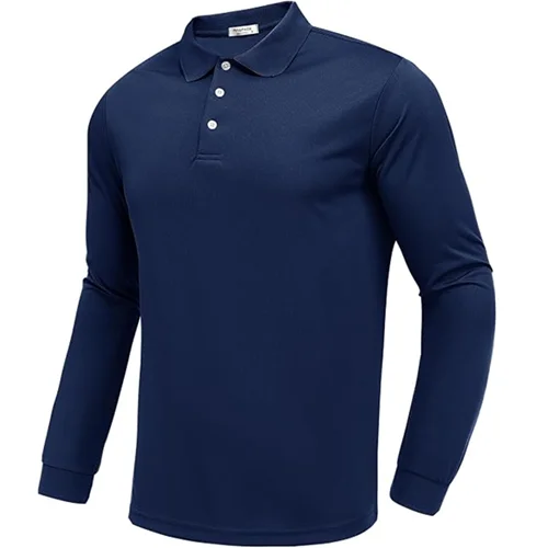 Pinspark UPF50+ Long Sleeve Lightweight Men's Collared Polo Shirt