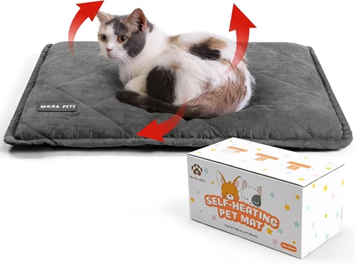 Mora Pets 24"x18" Self-Warming Cat Bed Pad with Washable Cover