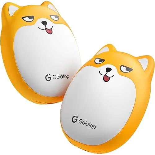 Gaiatop Cute Dog Magnetic Split Design Rechargeable Hand Warmers (2-Pack)