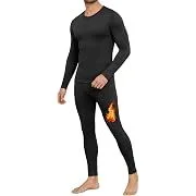Ekouaer Men's Long Sleeve Lightweight Johns Thermal Top and Bottom Set