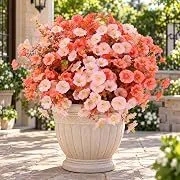 LetuoClips Fall Artificial Outdoor Morning Glory Flowers (12-Bundles)