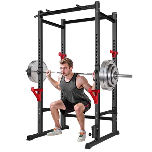 Primy Full Power Adjustable Squat 100lbs Weight Training Rack