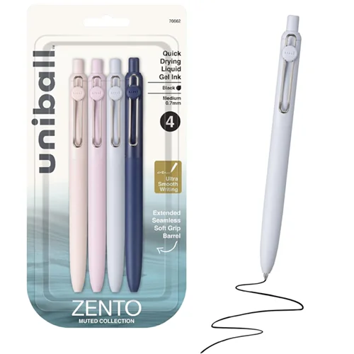 Uni-Ball Zento 0.7mm Medium Point Gel Pens (4-Count)
