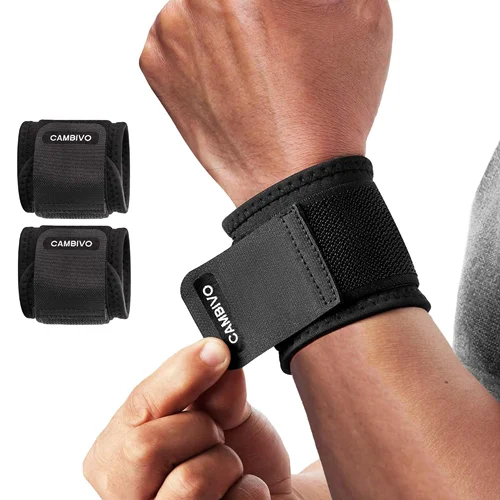 CAMBIVO Carpal Tunnel Durable Neoprene Blend Wrist Brace (2-Pack)