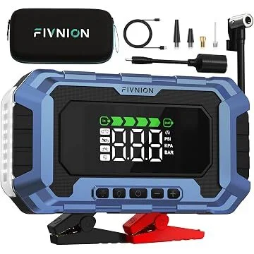 Fivnion W310 6000A Car Jump Starter, Air Compressor & 168W DC Output