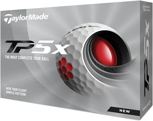 TaylorMade TP5 & TP5x High Spin Golf Balls (12-Count)