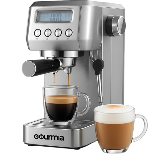 Gourmia 20-Bar Manual & Auto Brew Slim Espresso Machine