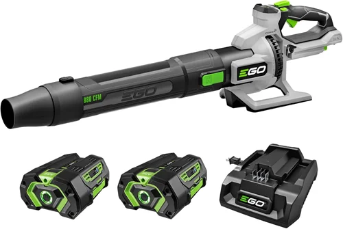 Ego Power+ 880CFM Cordless Electric Leaf Blower with 2x 4.0Ah Batteries & Charger