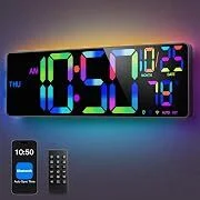 Tempospark 16" Digital RGB Bluetooth Large Digital Clock