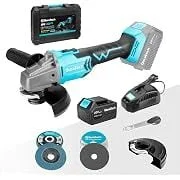 Duratech 20V 8500RPM Brushless Motor Cordless Angle Grinder with 4.0Ah Battery