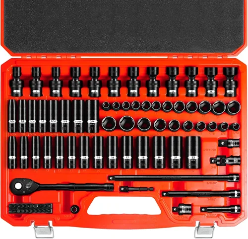 ZHAX SAE & Metric 3/8" Drive Impact Socket Set (85-Piece)