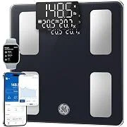 GE 400lb Smart Scale for Body Weight (BMI, Body Fat, Digital Bluetooth Scale)