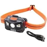 KLEIN 400lm Rechargeable Auto-Off LED Headlamp w/ Silicone Strap