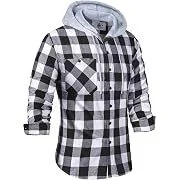 Geek Lighting Men's Long-Sleeve Button-Down Plaid Flannel Shirt w/ Flat Pocket