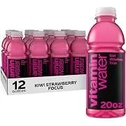 Vitaminwater 12oz Focus Kiwi Strawberry Flavored Water Bottle (12-Pack)