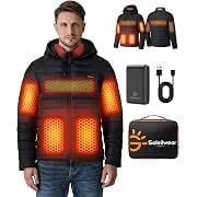 Soleilwear Men's Graphene Heated Jacket with 16000mAh Battery