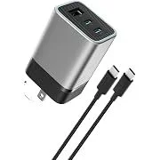 Cuktech 65W 3-Port Foldable GaN Charger with USB-C Cable