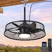Mnikope 22" DC Motor Weatherproof Outdoor Ceiling Fan with Lights