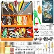 Plusinno All-in-1 Fishing Lures Tackle Box (12 Rigs, Fishing Gear)