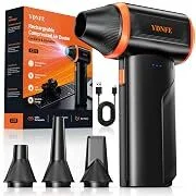 YDNFE 280000 RPM 3-Speed Adjustable Compressed Air Duster with 4 Nozzles
